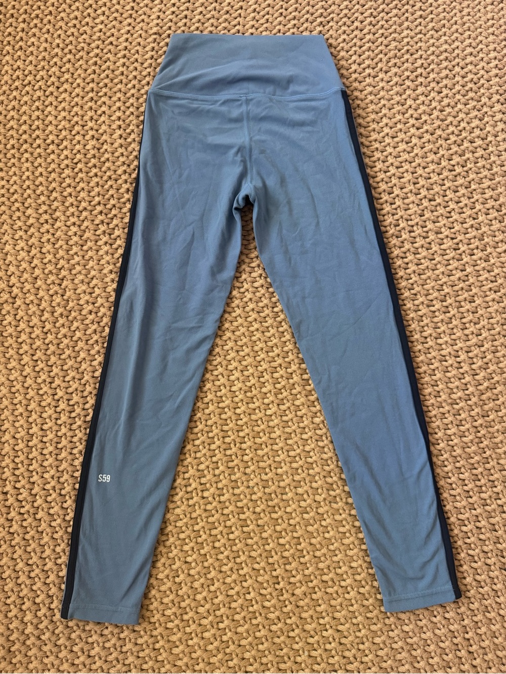 Splits59 Blue Women’s High-Waist Striped Leggings - Size S - Picture 2 of 12